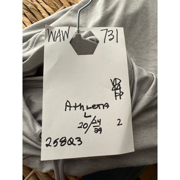 Athleta Uptempo Hoodie Women's Large Light Gray Long Sleeve - Picture 3 of 7